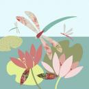 Dragonflies and Waterlilies